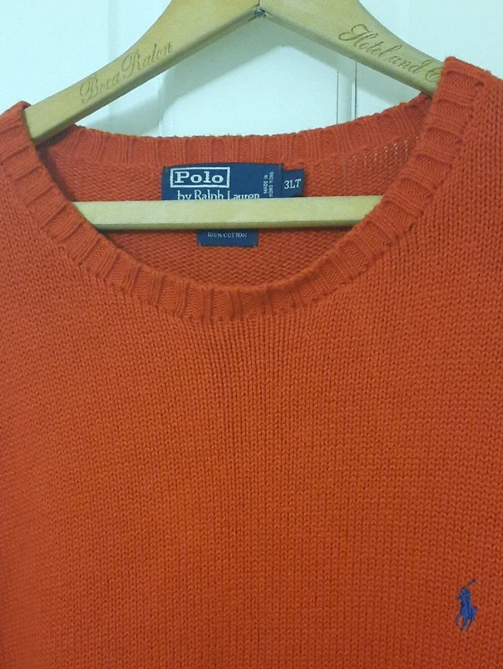 Polo by Ralph Lauren Men’s Bright Red Crewneck Sweater